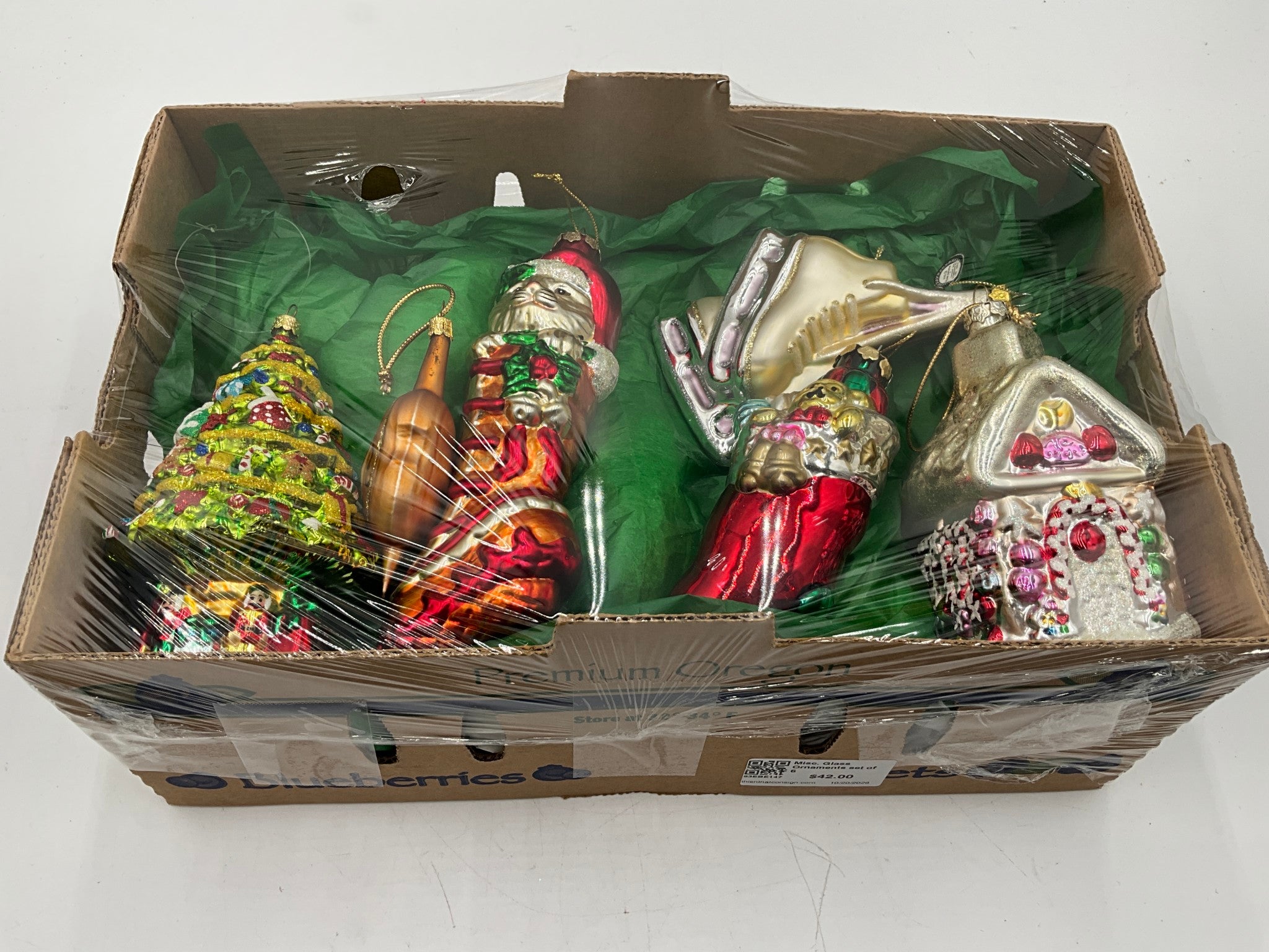 Misc. Glass Ornaments set of 6