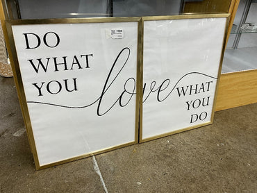 Do What You Love 2 Pc Wall Decor