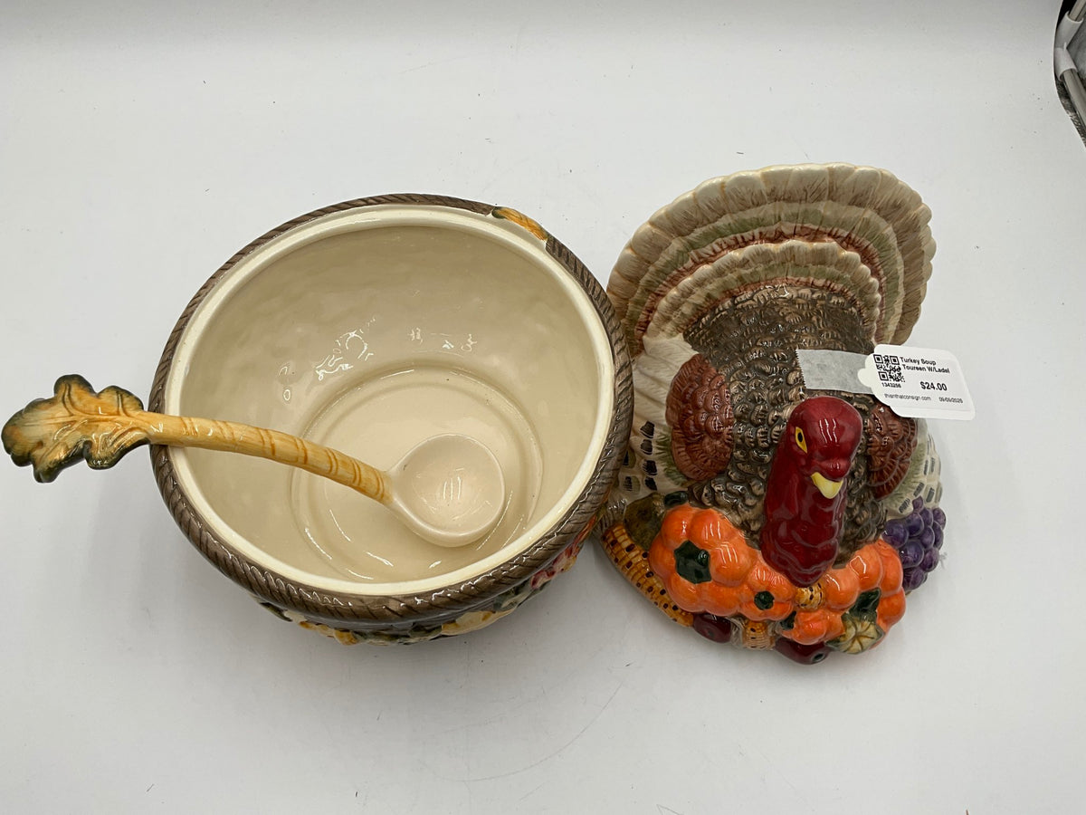 Turkey Soup Toureen W/Ladel