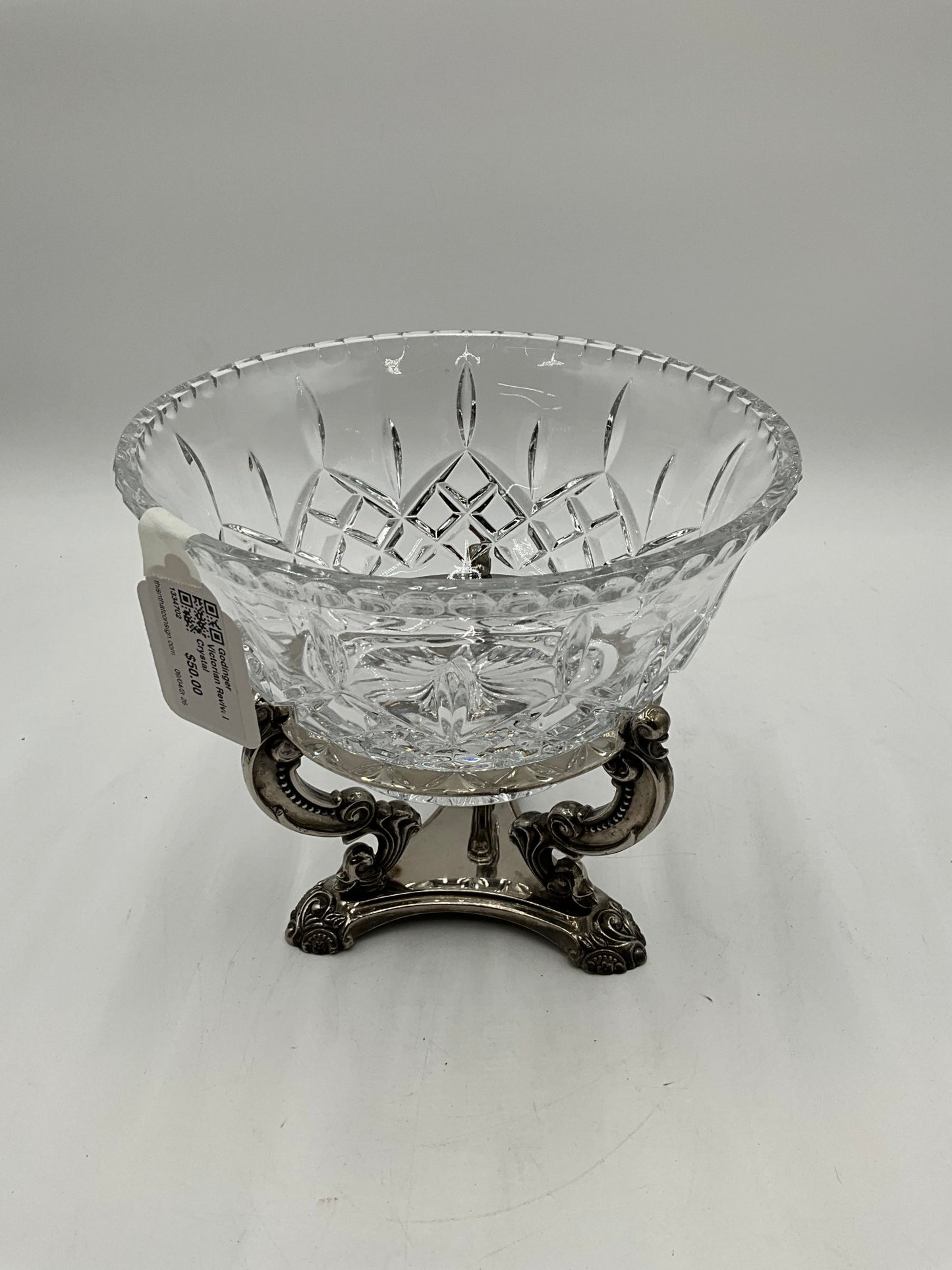Godinger Victorian Revival Crystal Centerpiece on Stand
