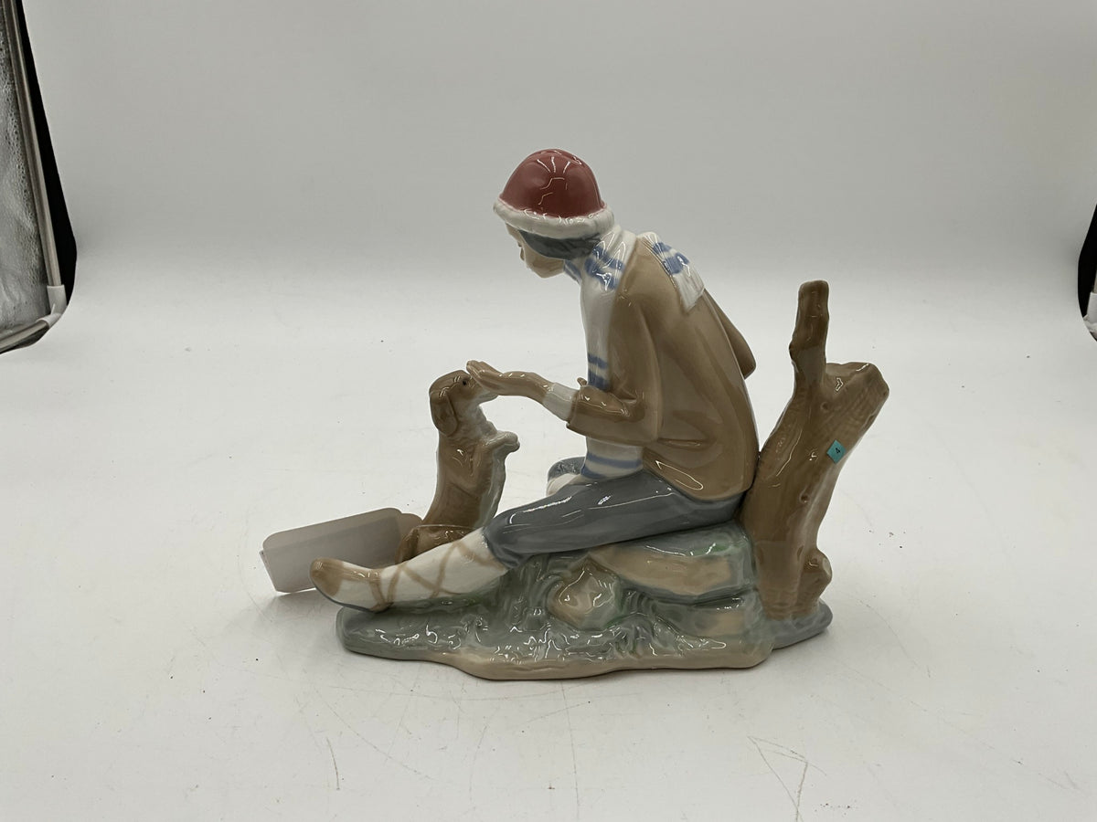 Lladro Boy w/ Dog