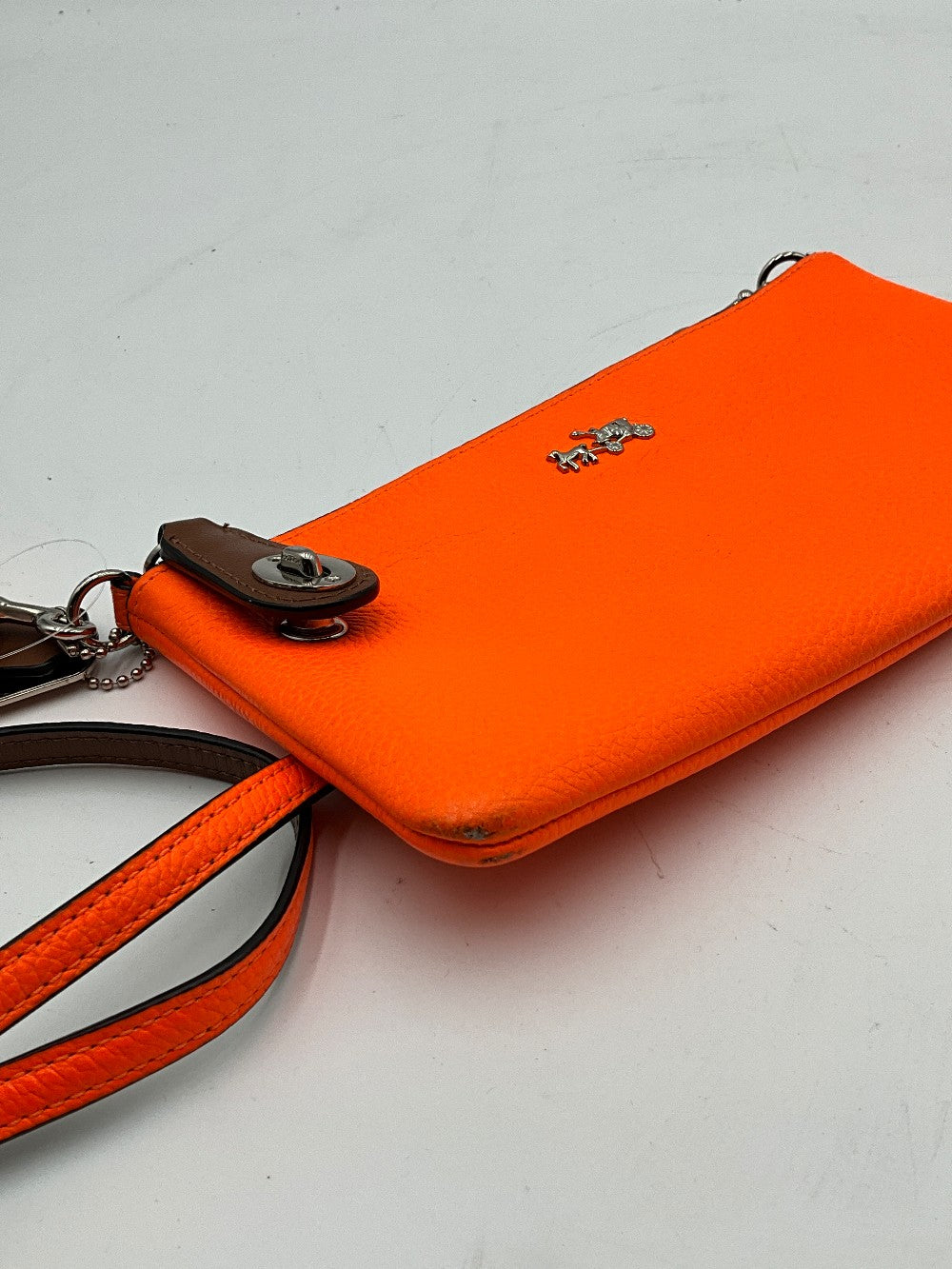 Coach Neon Orange Kylie Turnlock Bag