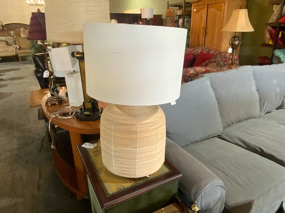 Wicker Lamp with Shade