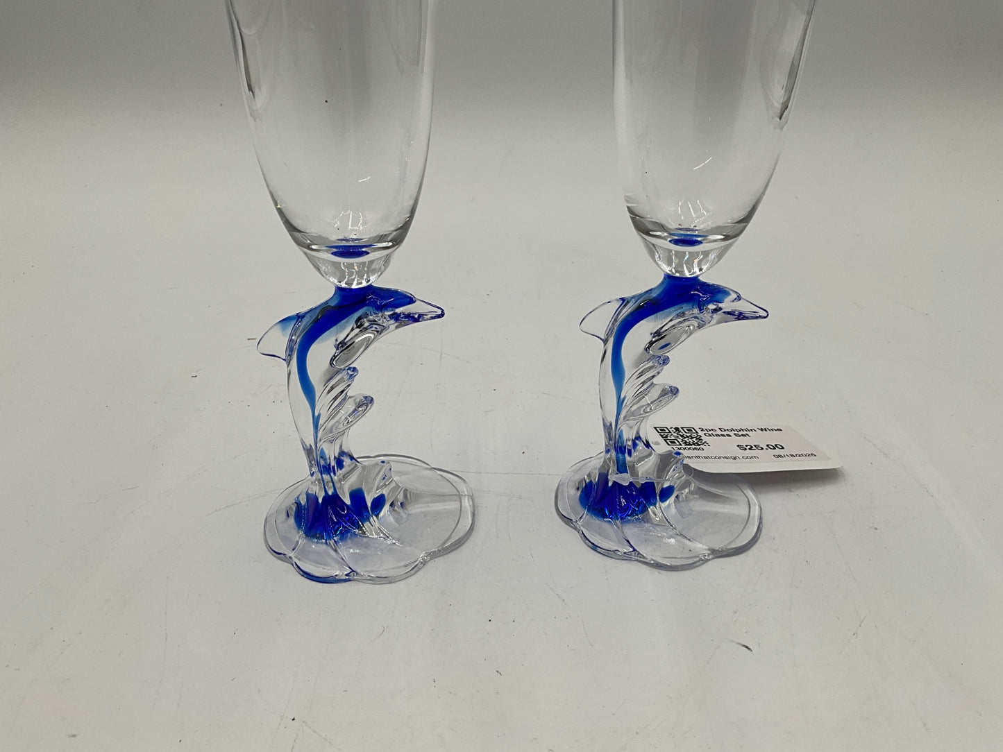 2pc Dolphin Wine Glass Set