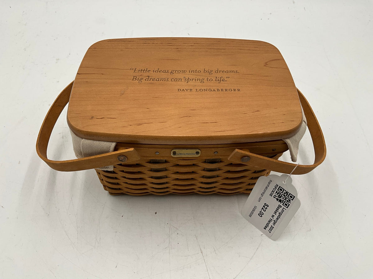 Longaberger 2007 Basket w/ Handles