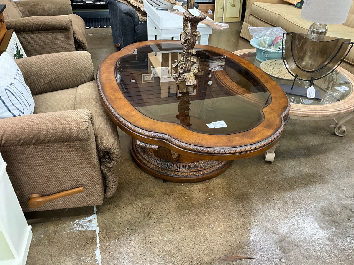 Glass Inlay Coffee Table
