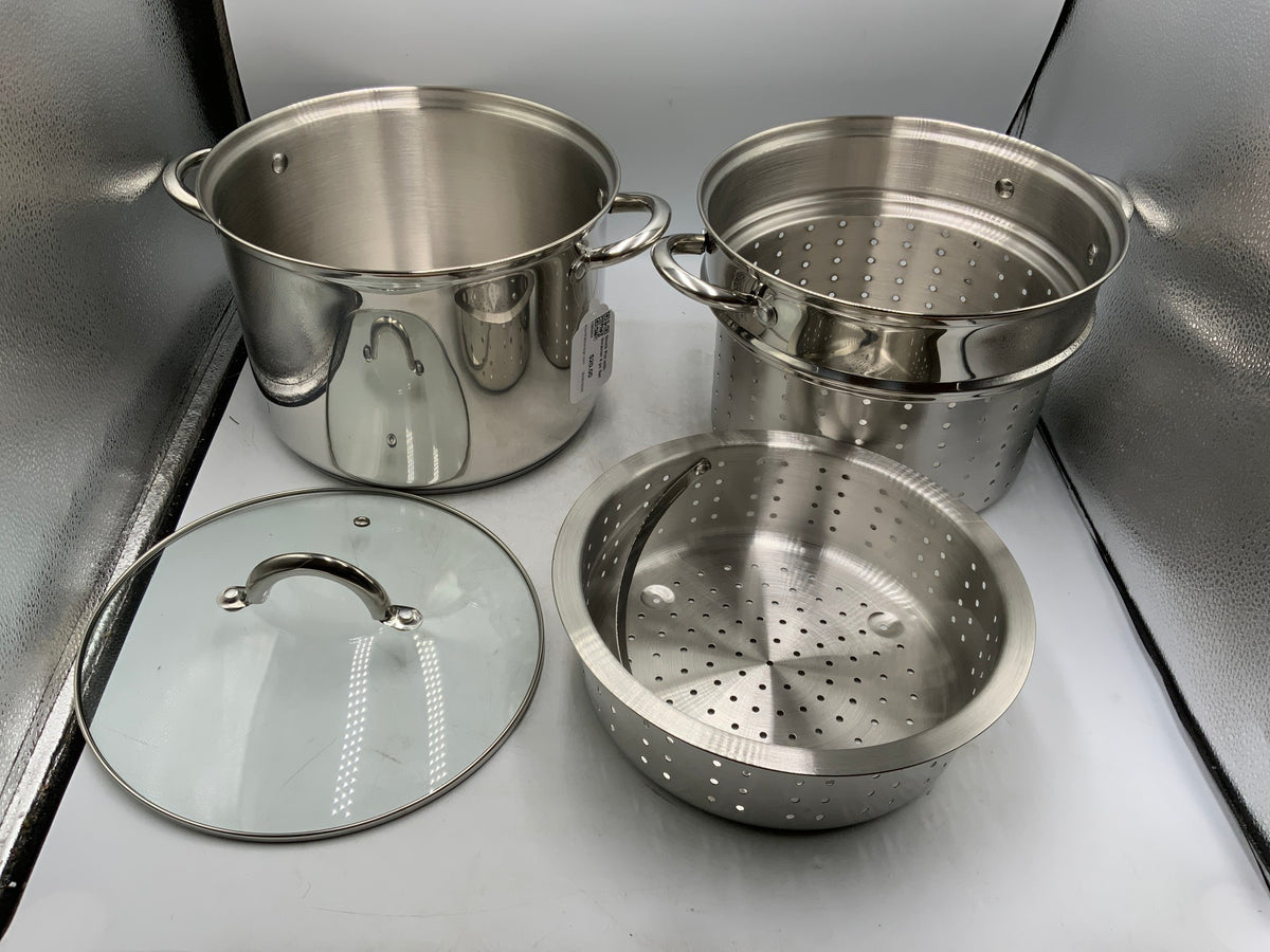 Stock Pot with Strainer 4 pc Set