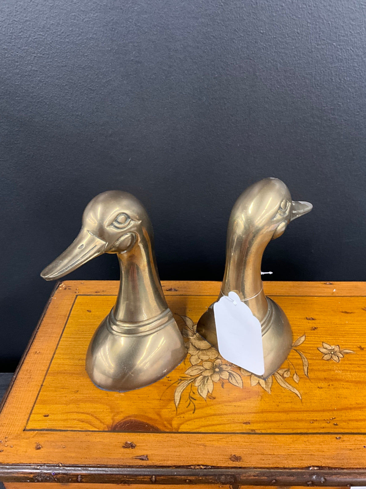 Brass Duck Book Ends