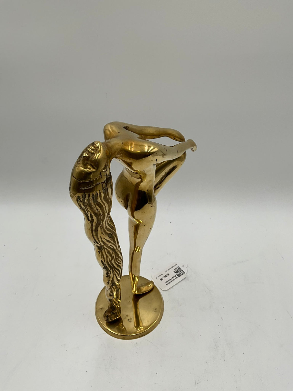 Art Deco Style Brass Woman
