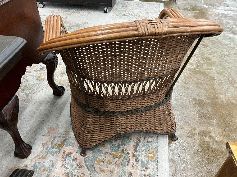 Wicker Chair W/Cushion