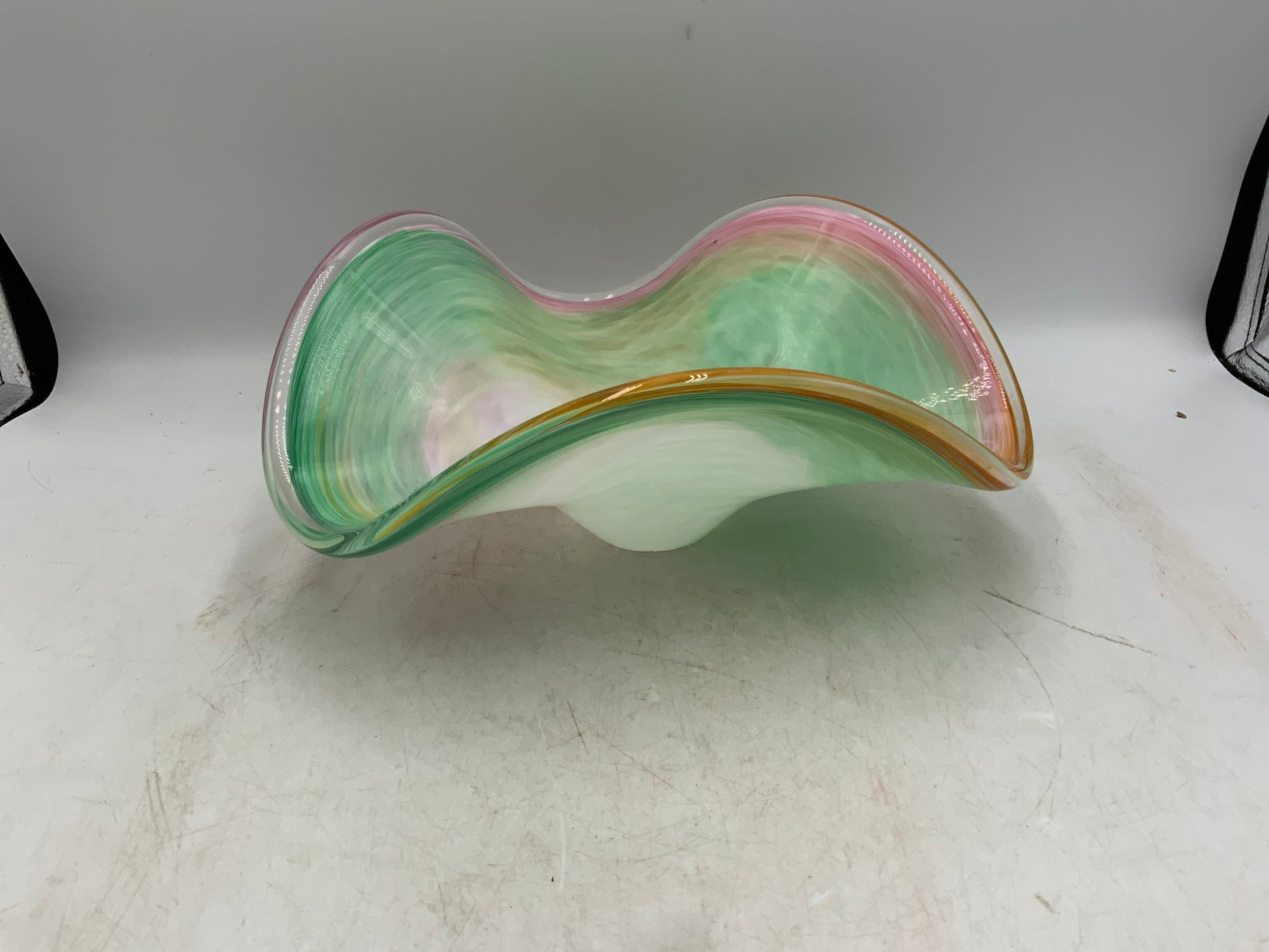 Crystal Clear Murano Style Bowl