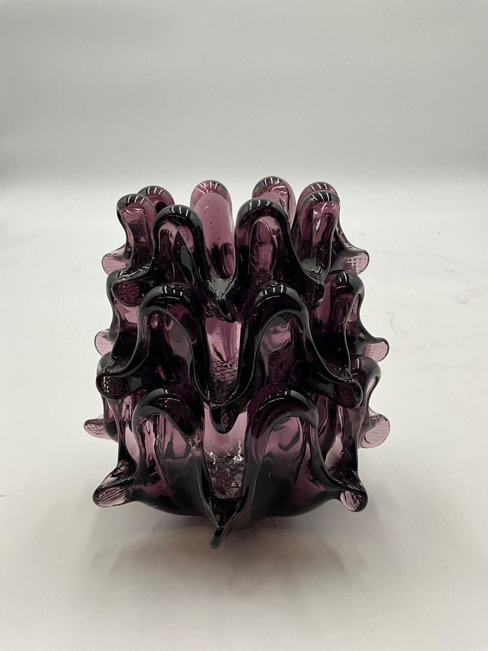 Murano Amethyst Nesting Candle Holder Set