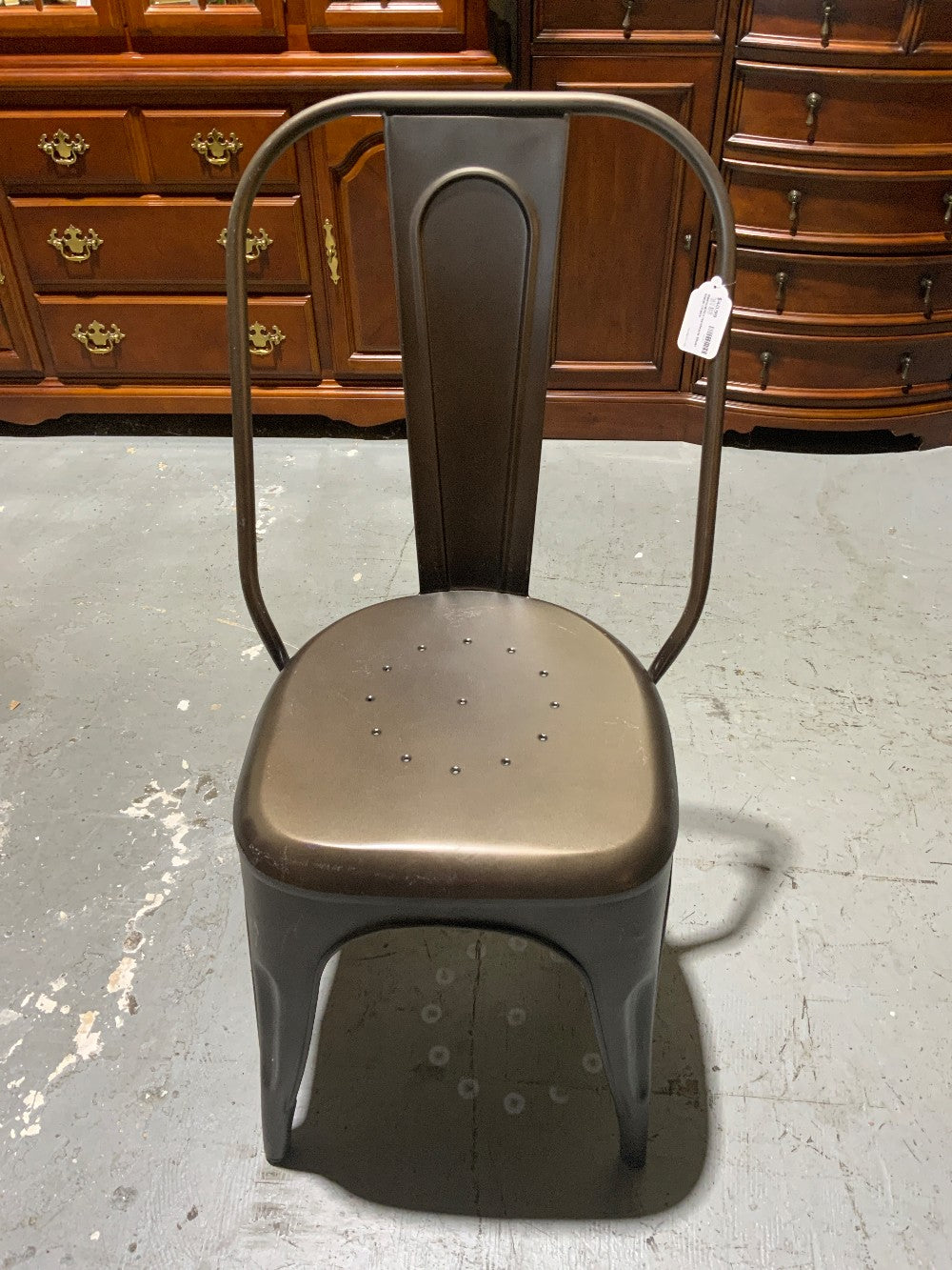 Restoration Hardware Silver Metal Chairs