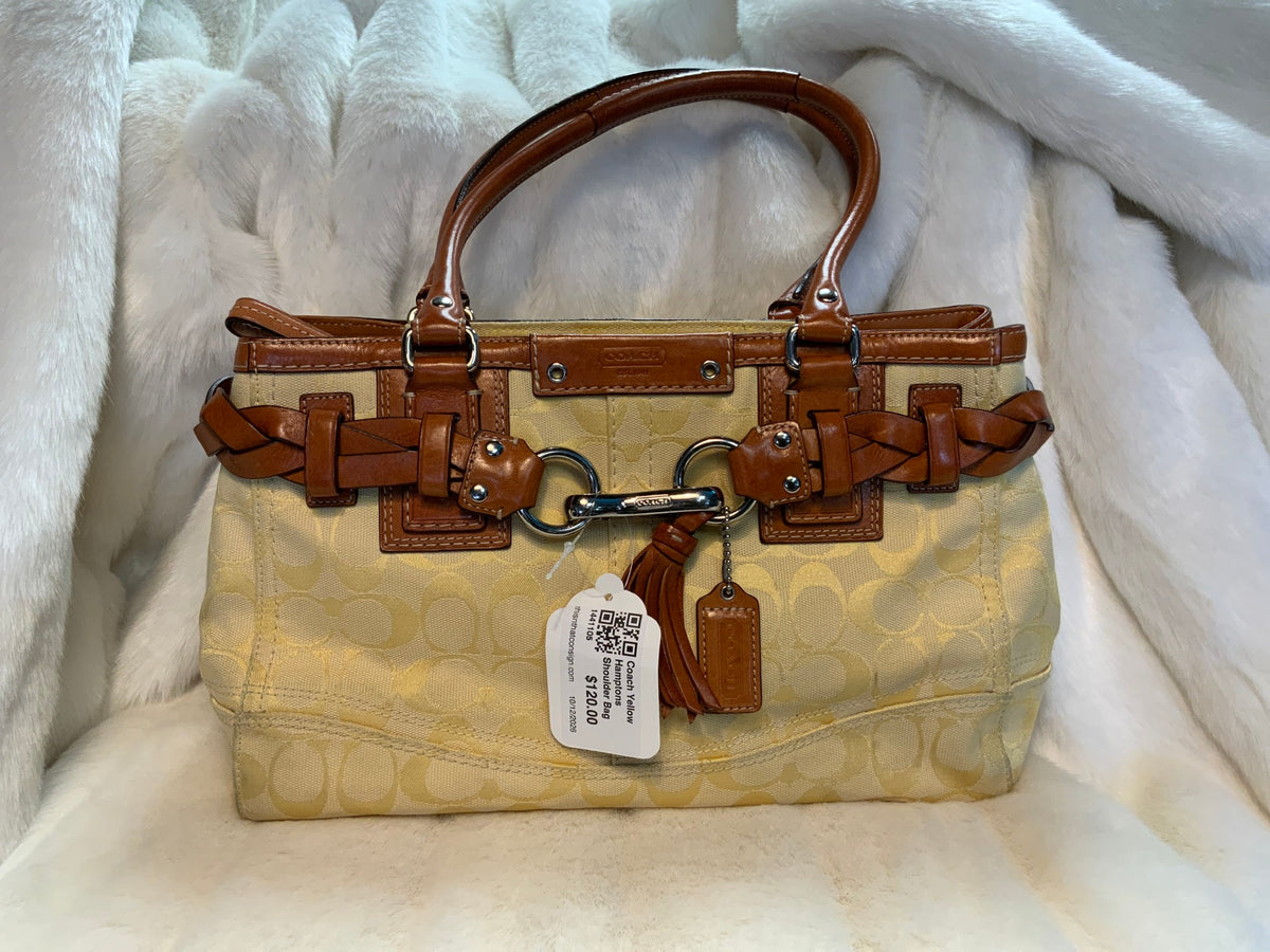 Coach Yellow Hamptons Shoulder Bag