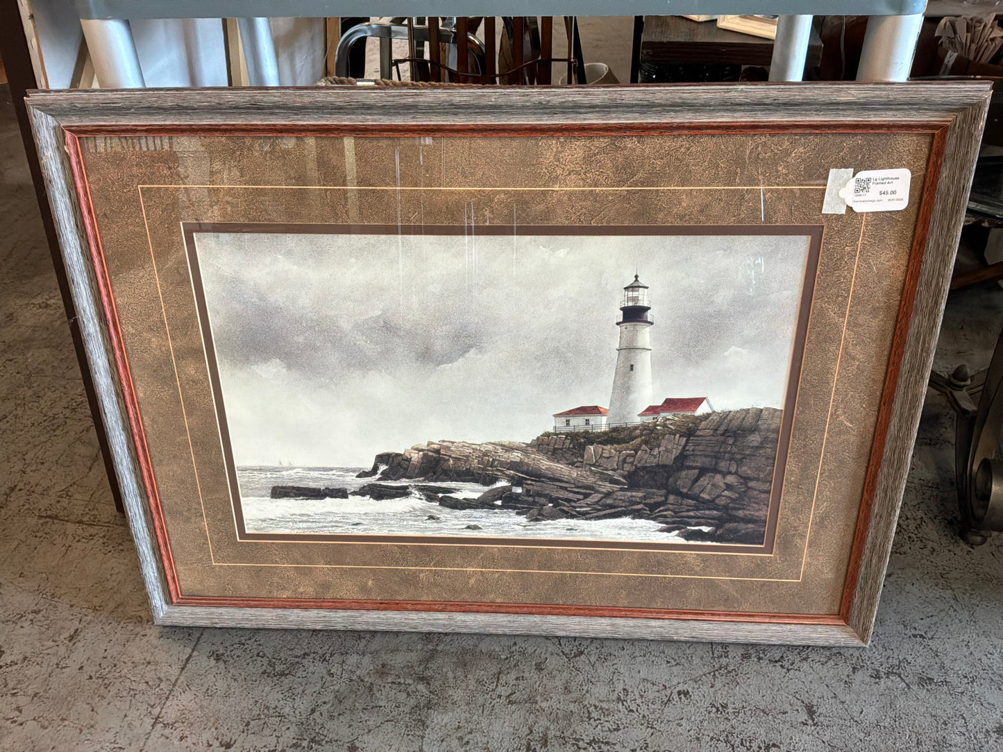 Lg Lighthouse Framed Art