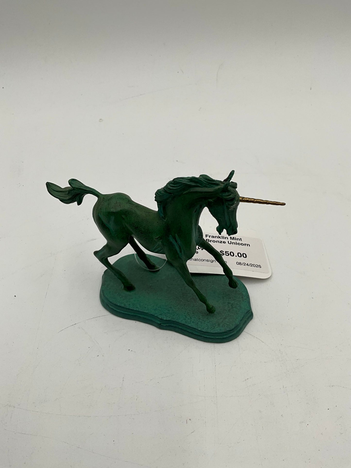 Franklin Mint Bronze Unicorn