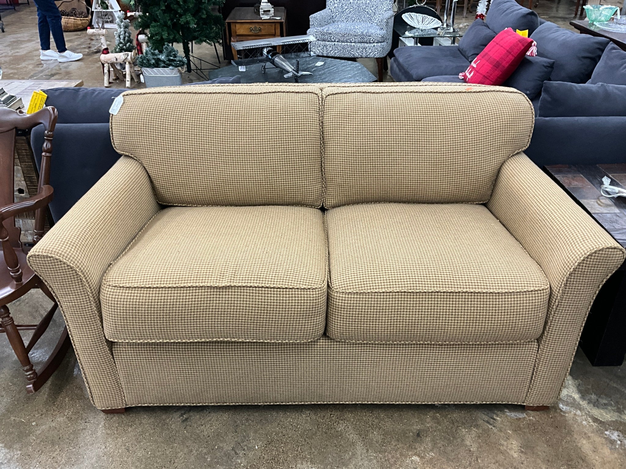 Bernhardt Plaid Loveseat