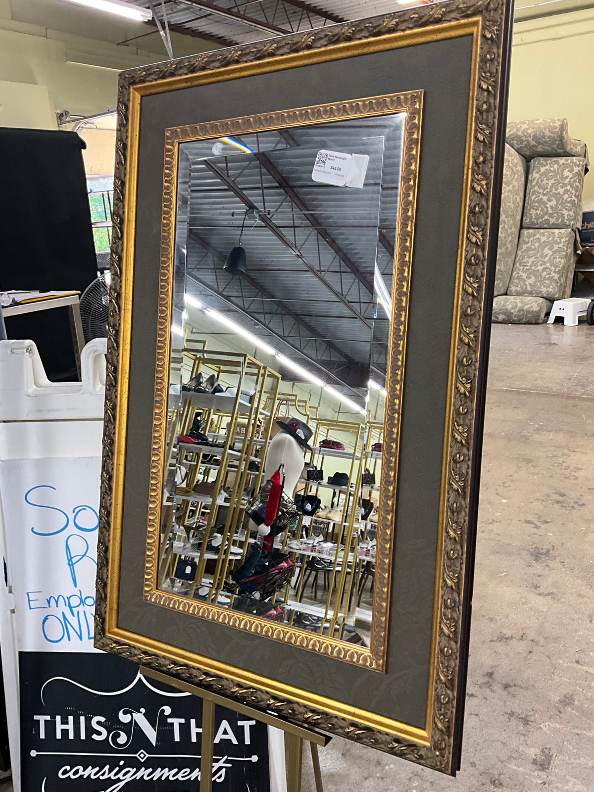 Gold Rectangle Mirror