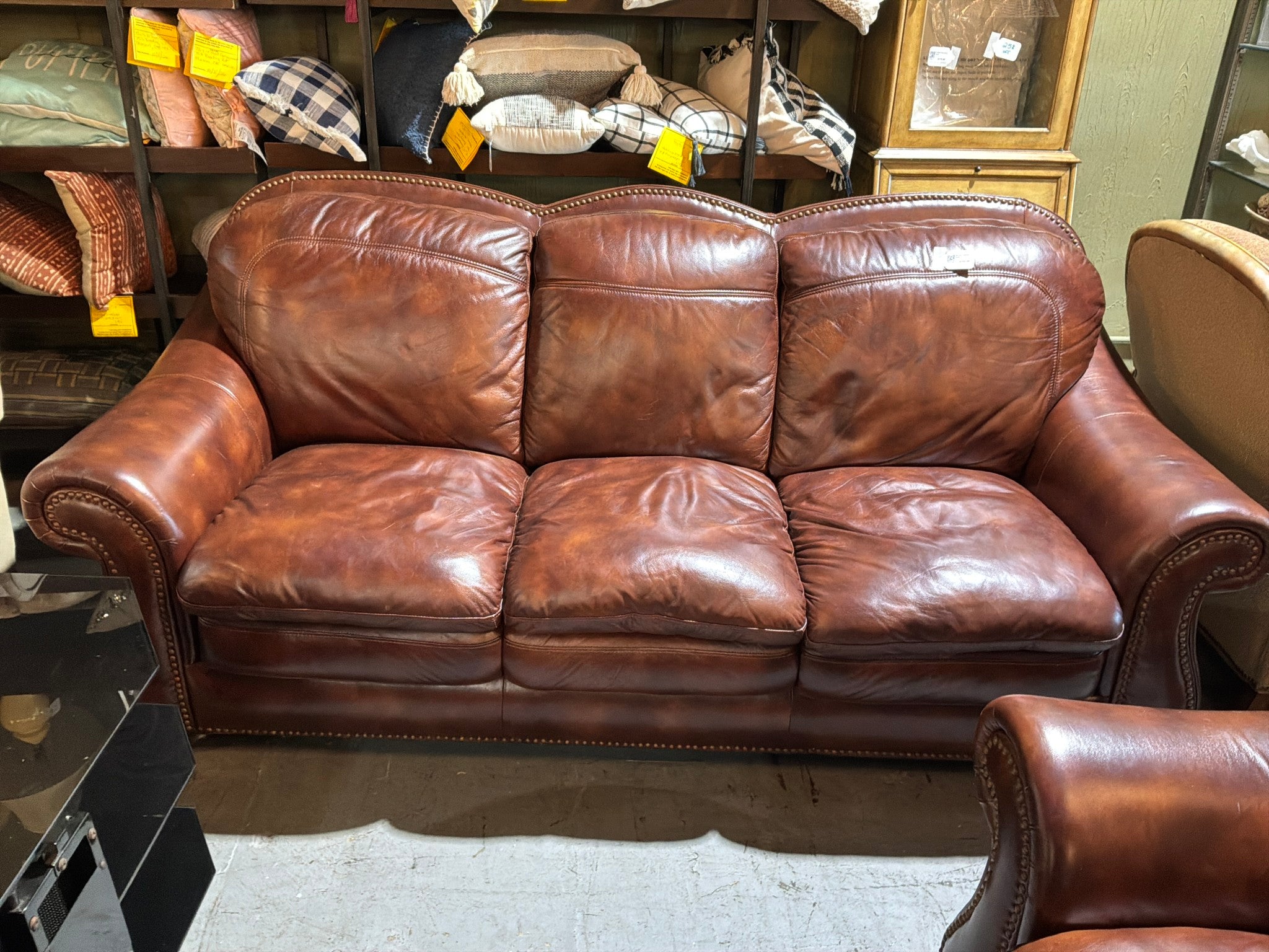 Brown Leather Sofa