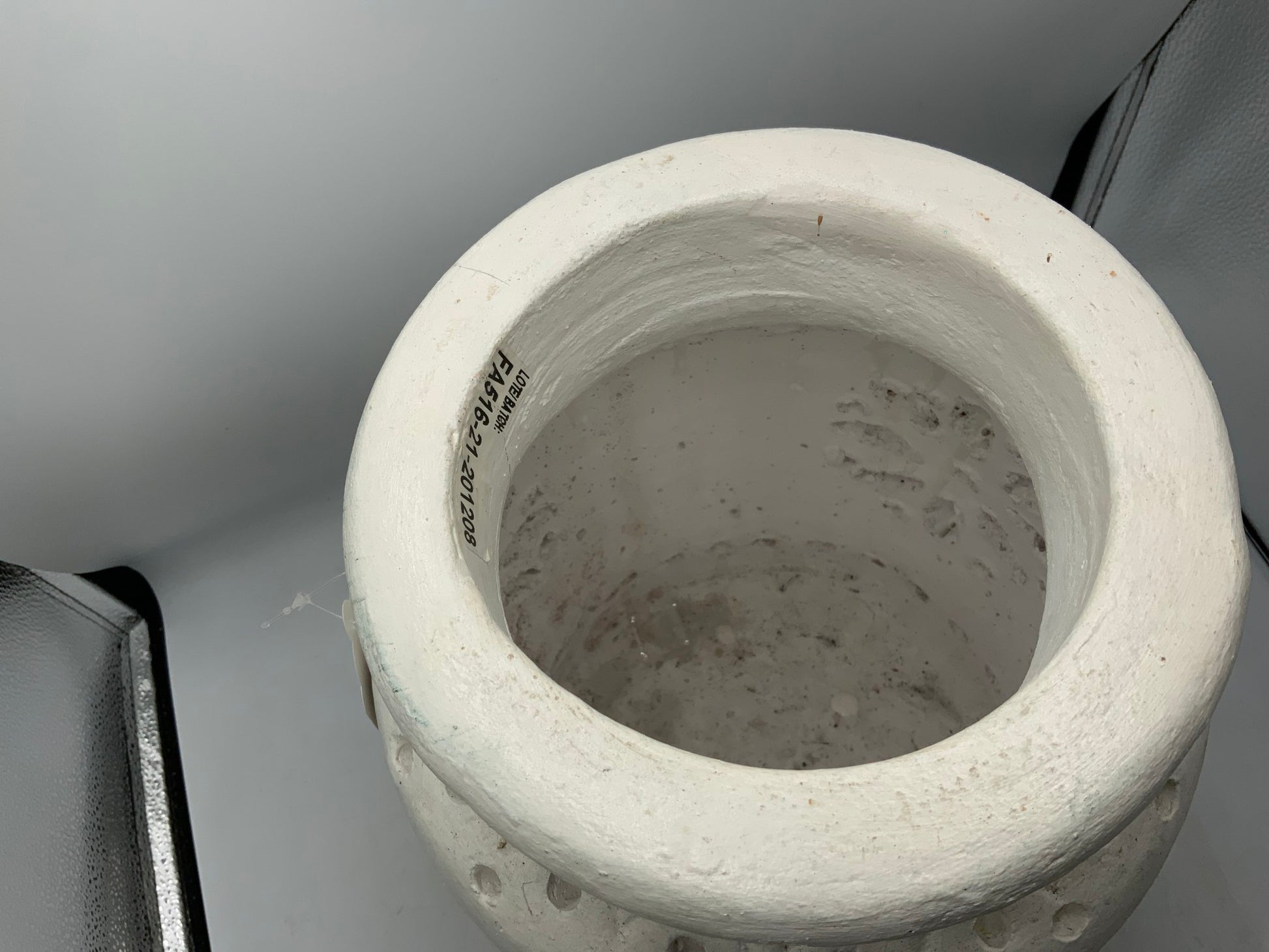 Lg White Snowflake Vase