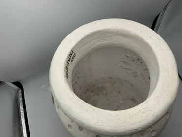 Lg White Snowflake Vase