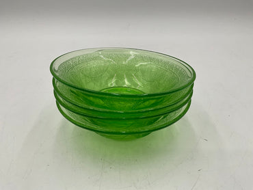 Vtg. Georgian Lovebirds Bowl Set of 4