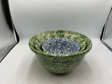 Henn Spongeware Mixing Bowls Set of 3