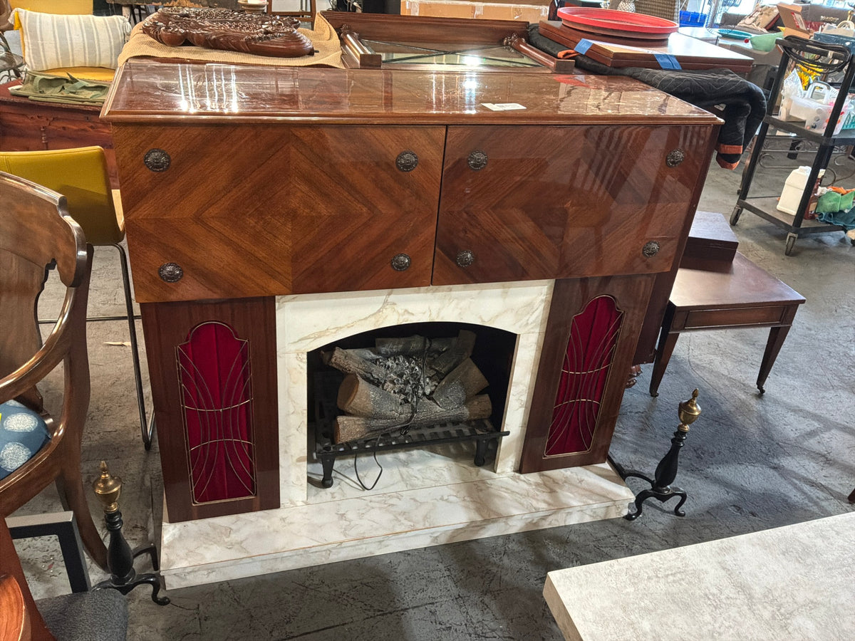 1960's Koronette Stereo Fireplace MCM