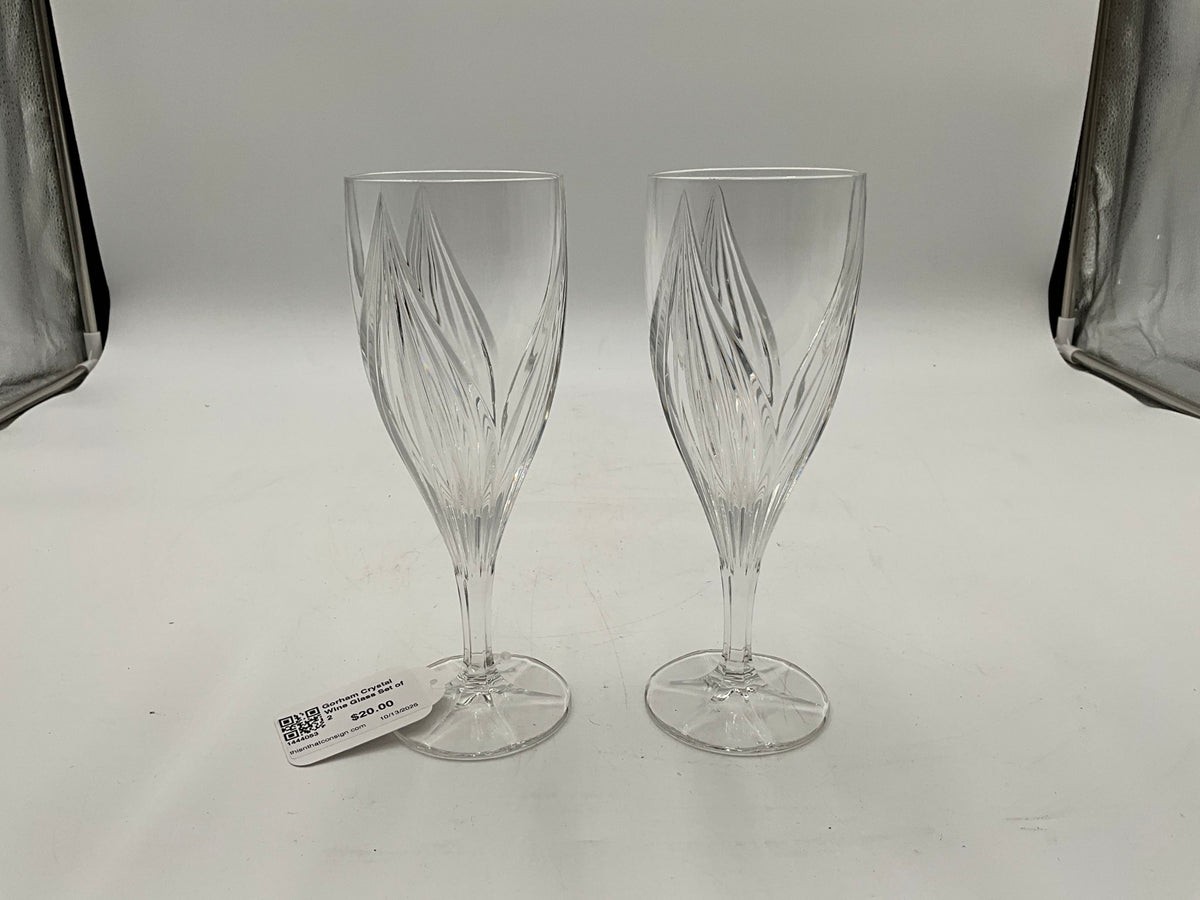 Gorham Crystal Wine Glass Set of 2