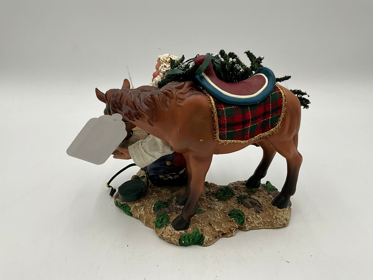 Santa Feeding Horse