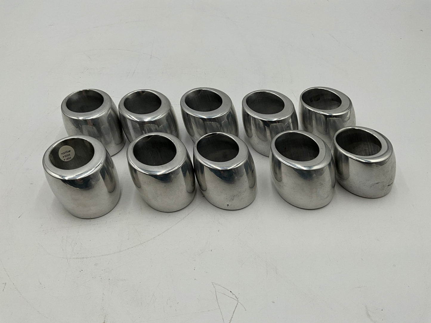 Set of 10 Silver Napkin Rings