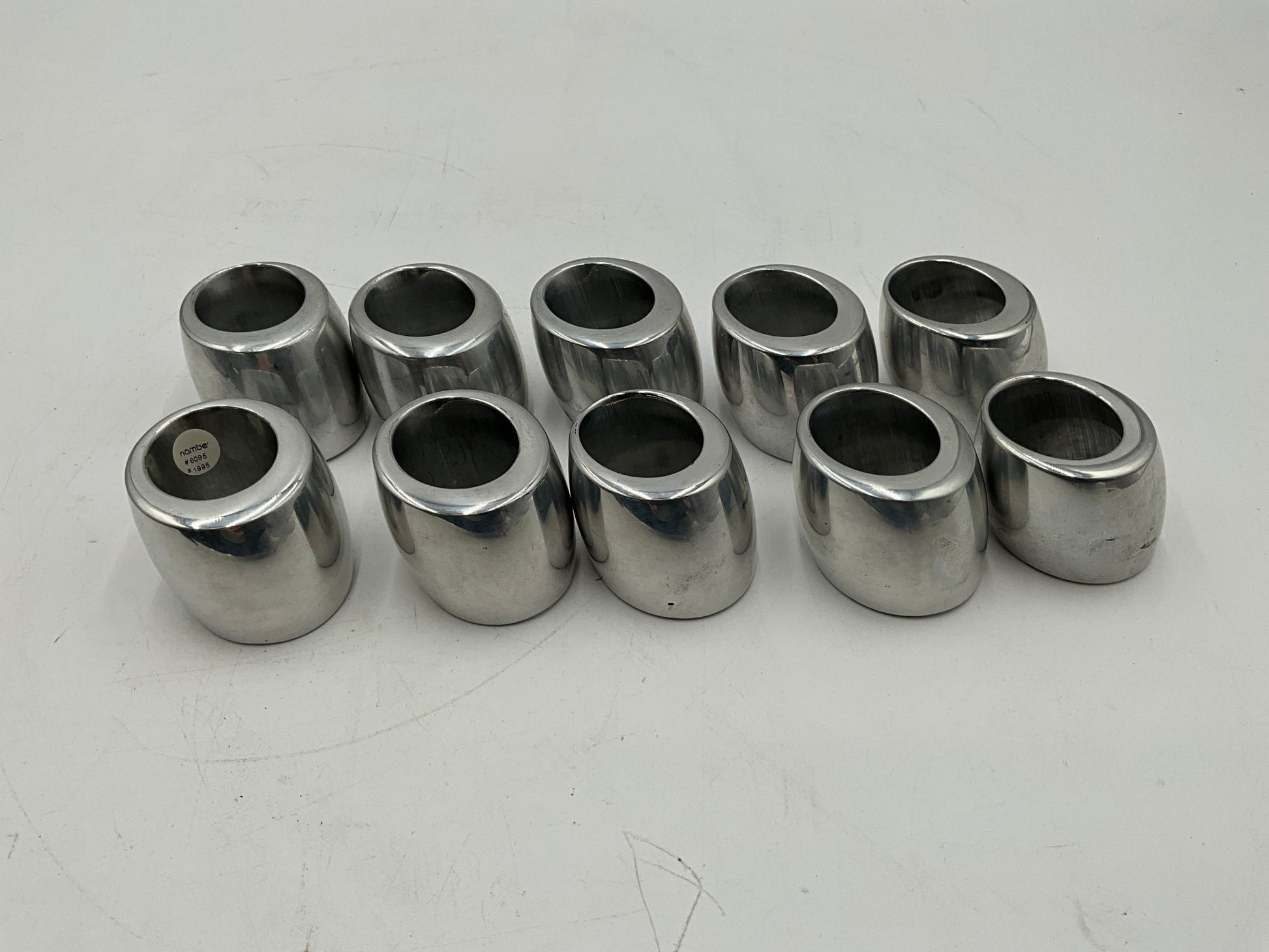 Set of 10 Silver Napkin Rings
