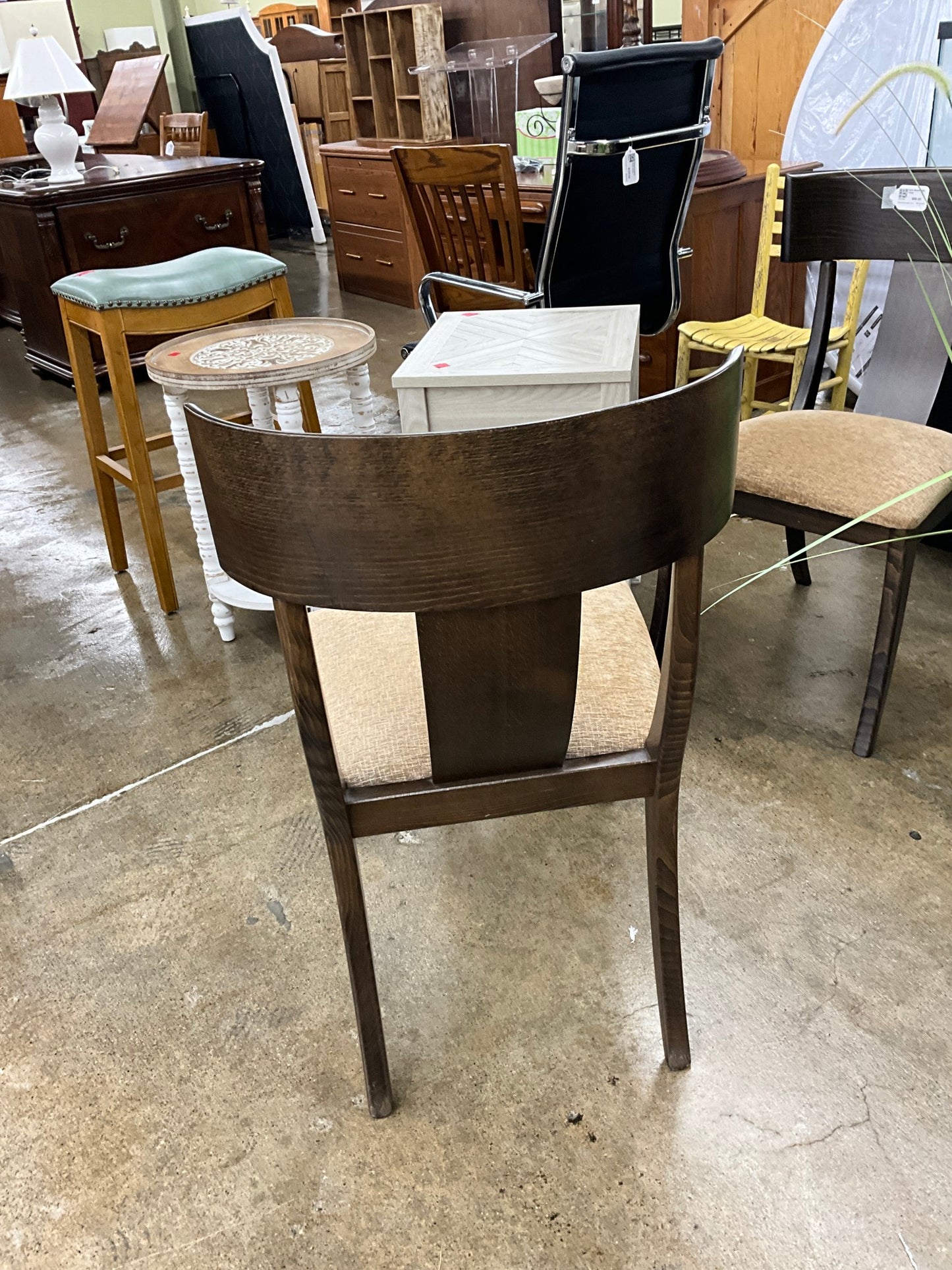 Dark Wood Side Chair