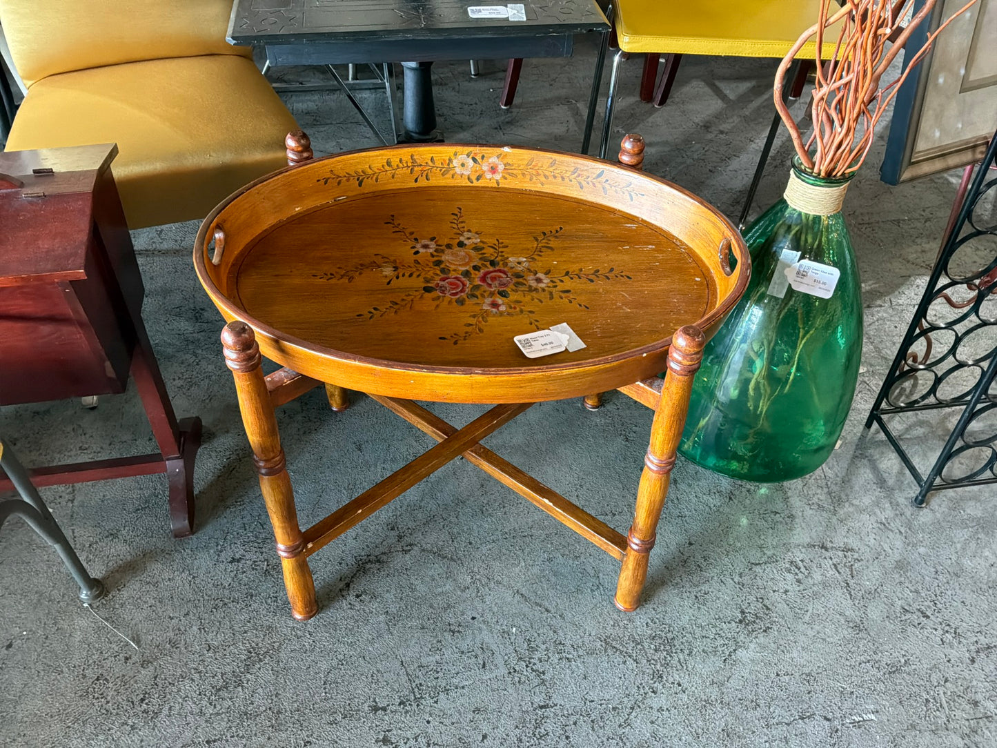 Wood Tray 2 Pc Table