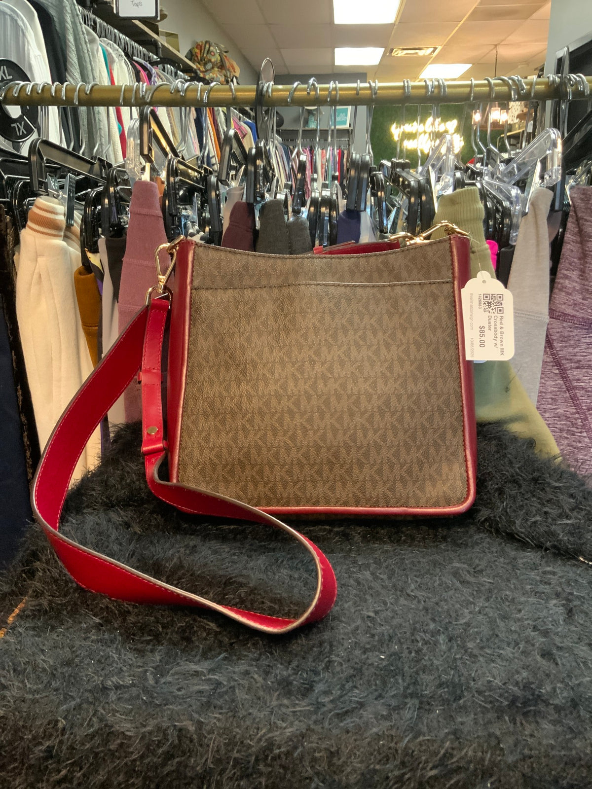 Red & Brown MK Crossbody w/ Duster