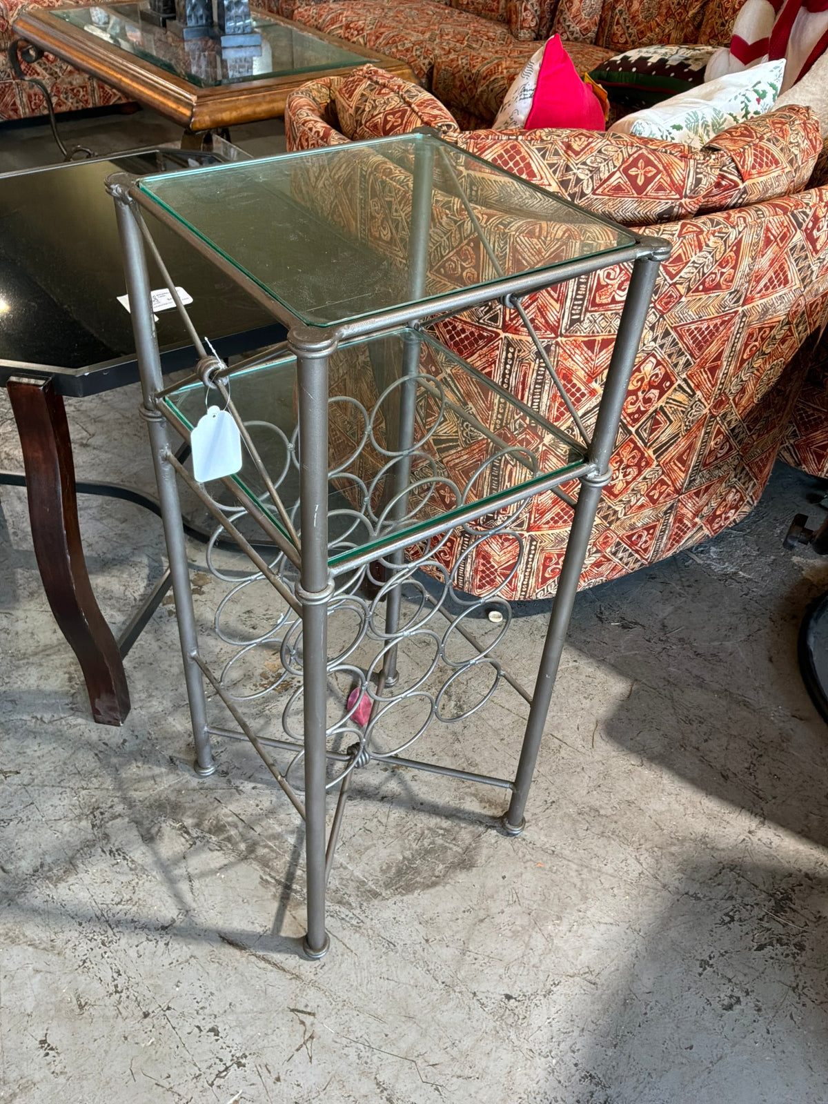 Wine Rack Glass Table