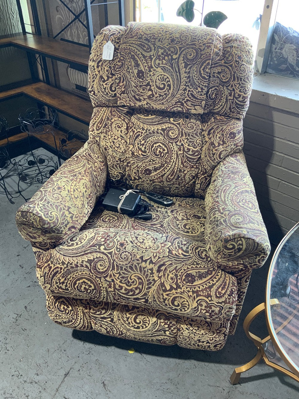 Lazy Boy Brown/Gold Rocker W/Cord