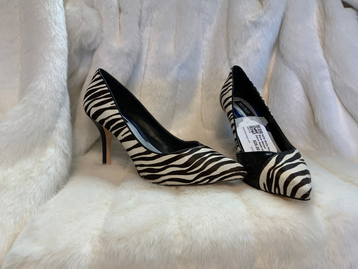 NEW White House Black Market Zebra Heels sz 7.5