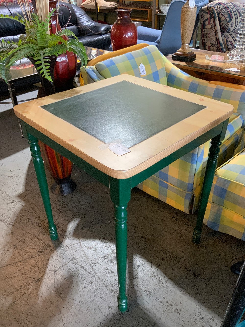 Green/Tan Side Table