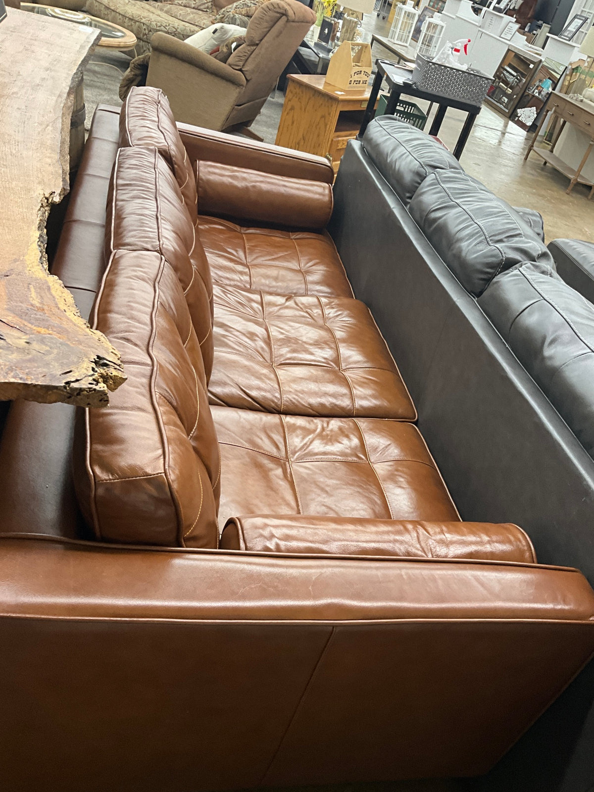 Brown Leather Sofa