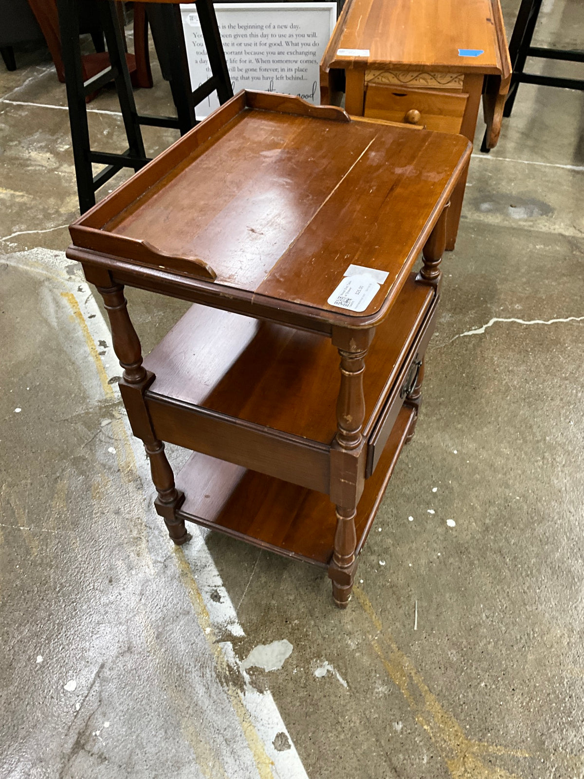 Wood End Table w/ Drawer