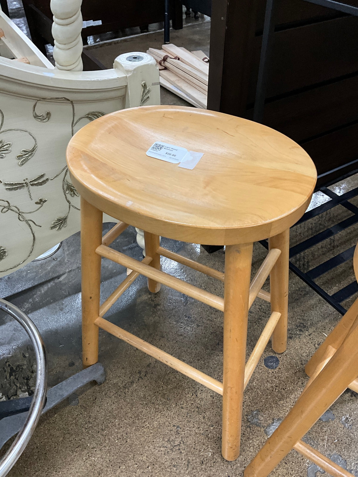 Light Wood Barstool