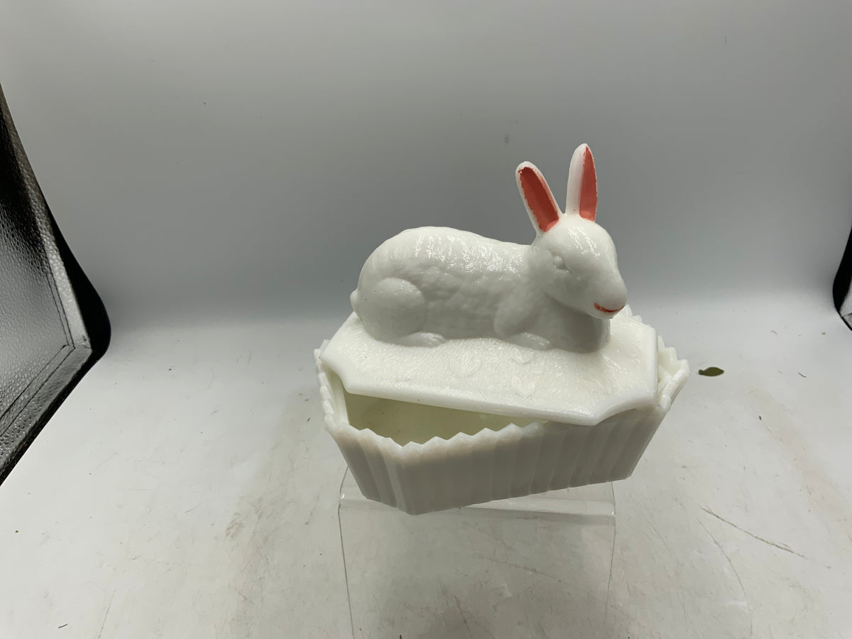 Westmoreland Milk Glass Bunny on Nest