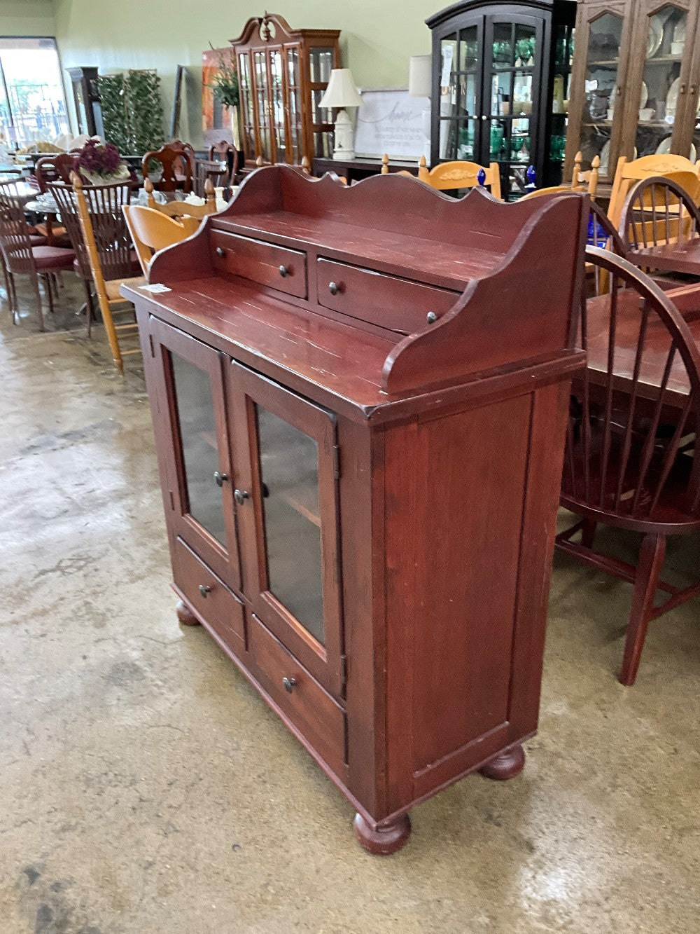 Attic Heirlooms By Broyhill red Cabinet