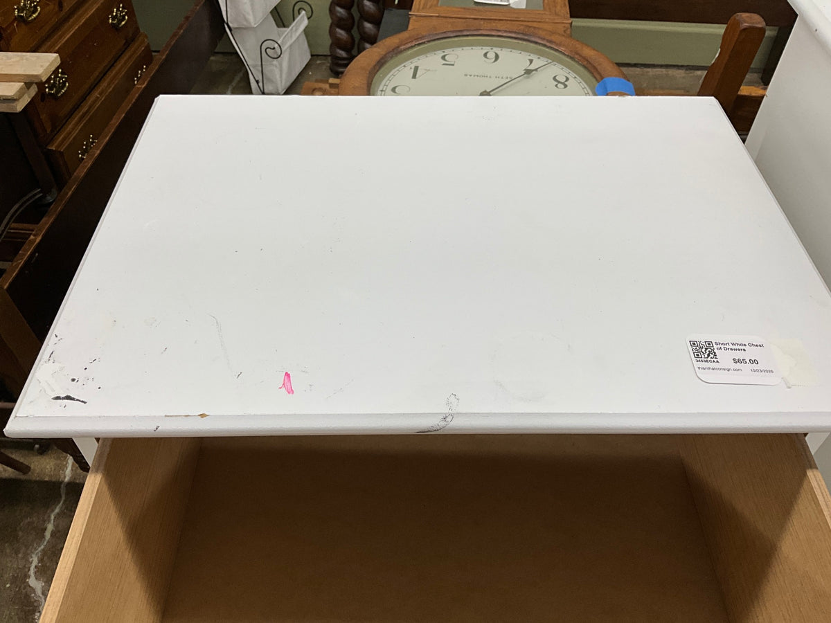 Short White Chest of Drawers