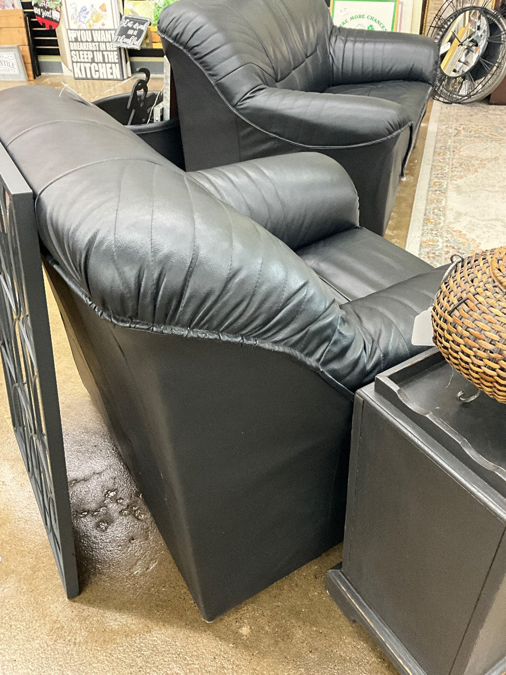 Black Leather Accent Chair