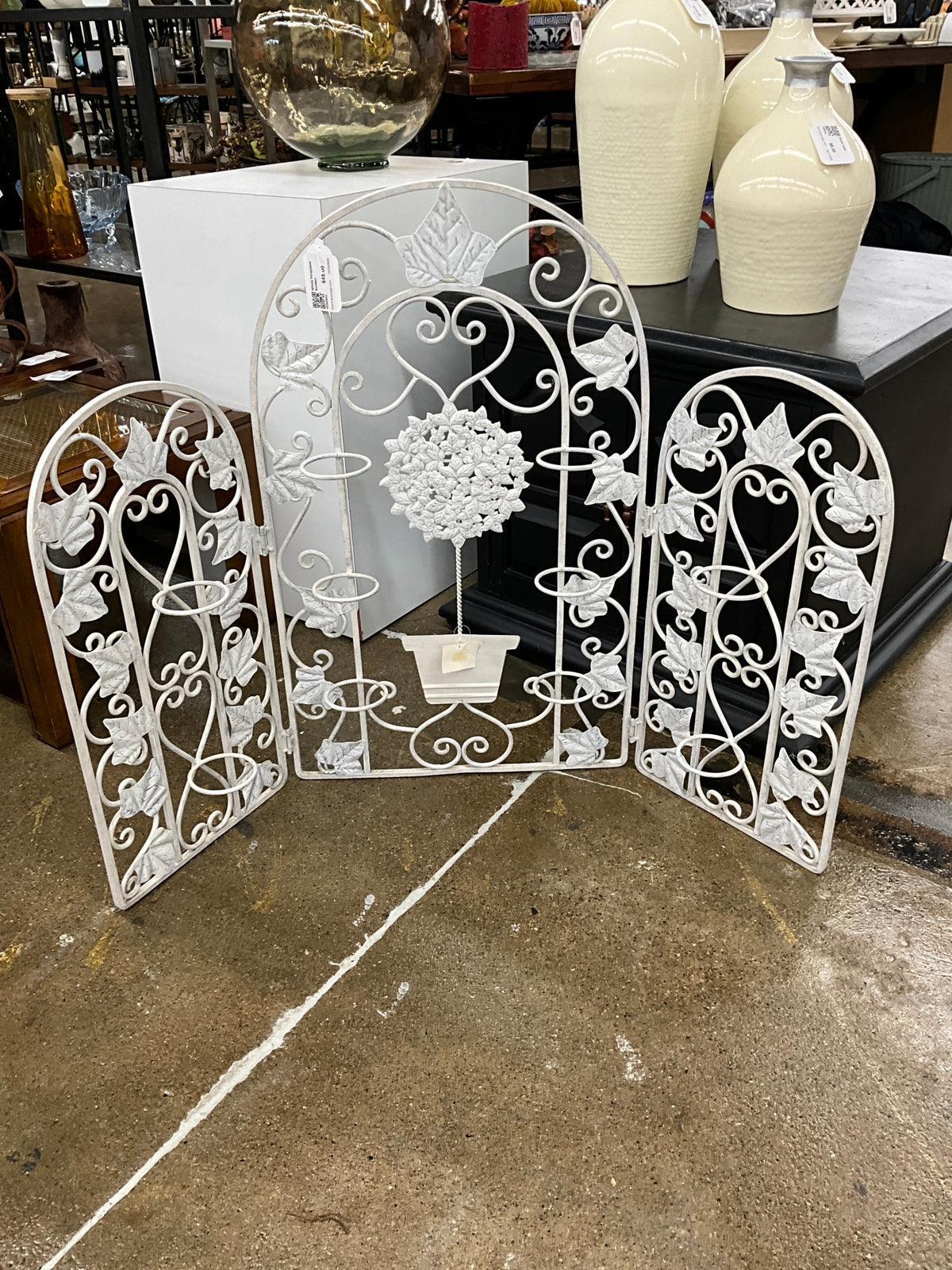 White Fireplace Screen