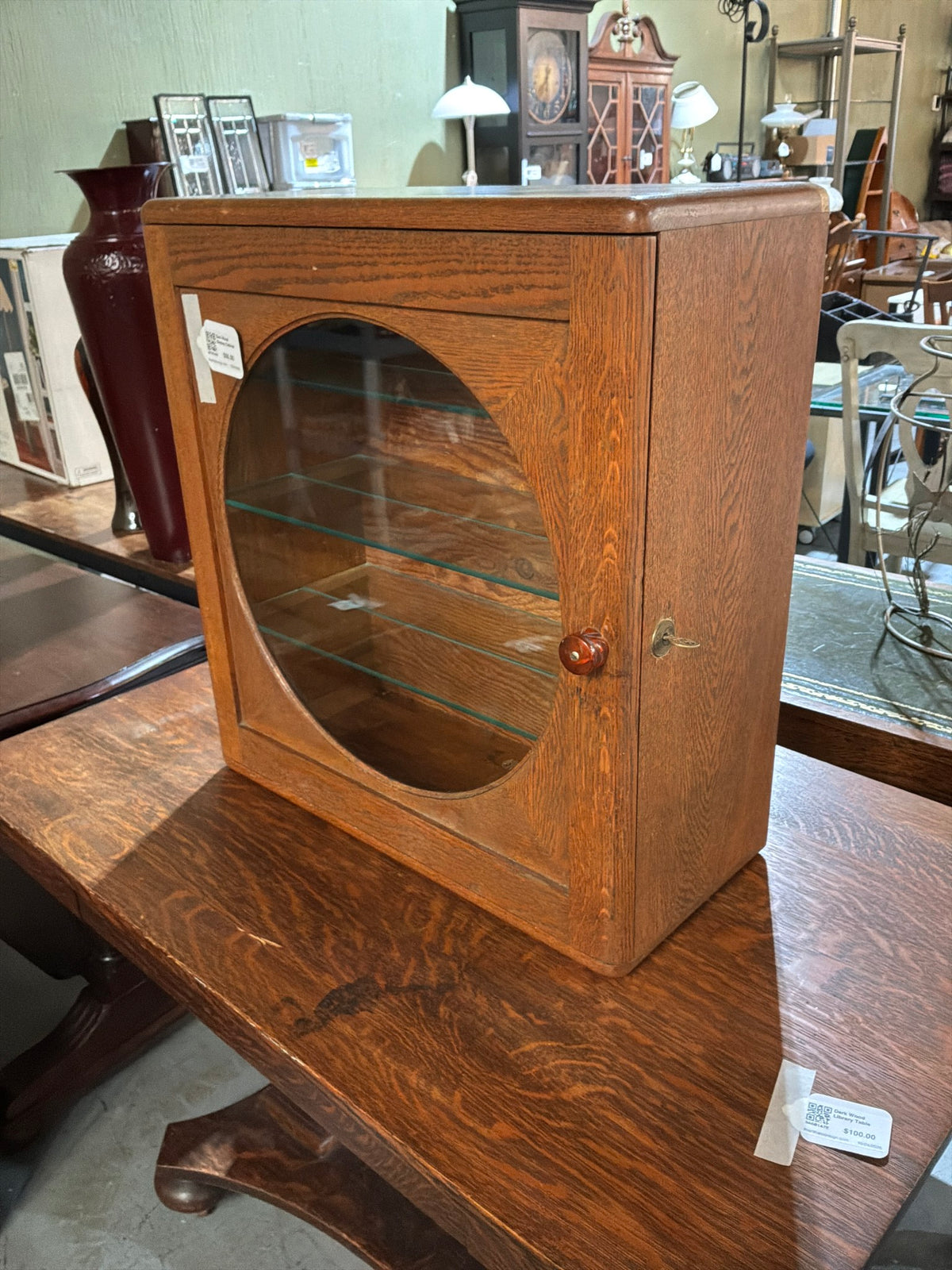 Dark Wood Display Cabinet