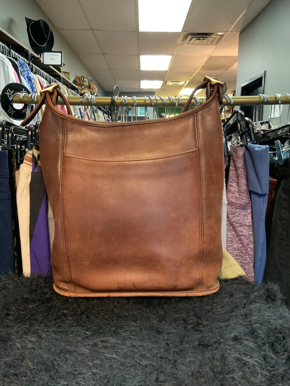 Vintage Coach Crossbody Light brown w/ duster