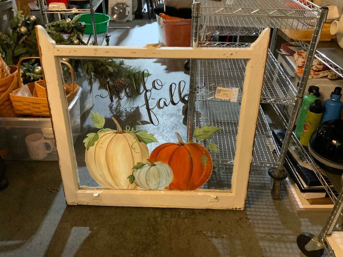 Hello Fall Window Wall Decor